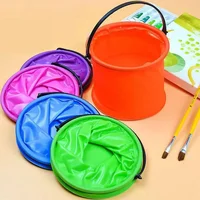 Beach Sand Play Bucket Toy Folding Collapsible Portable Bucket Gardening Tool Outdoor Pool Play Tools Toy Kid Child Summer Favor 1