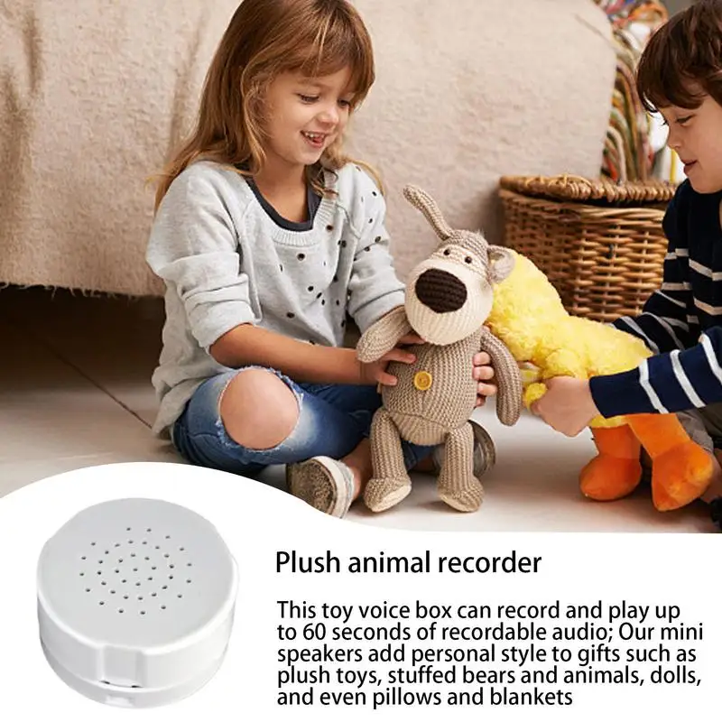 Stuffed Animal Sound Recorder 60 Seconds Button Sound Box Toys Recording Device Plush Toy Custom Messages Recorder Voice Box - 3