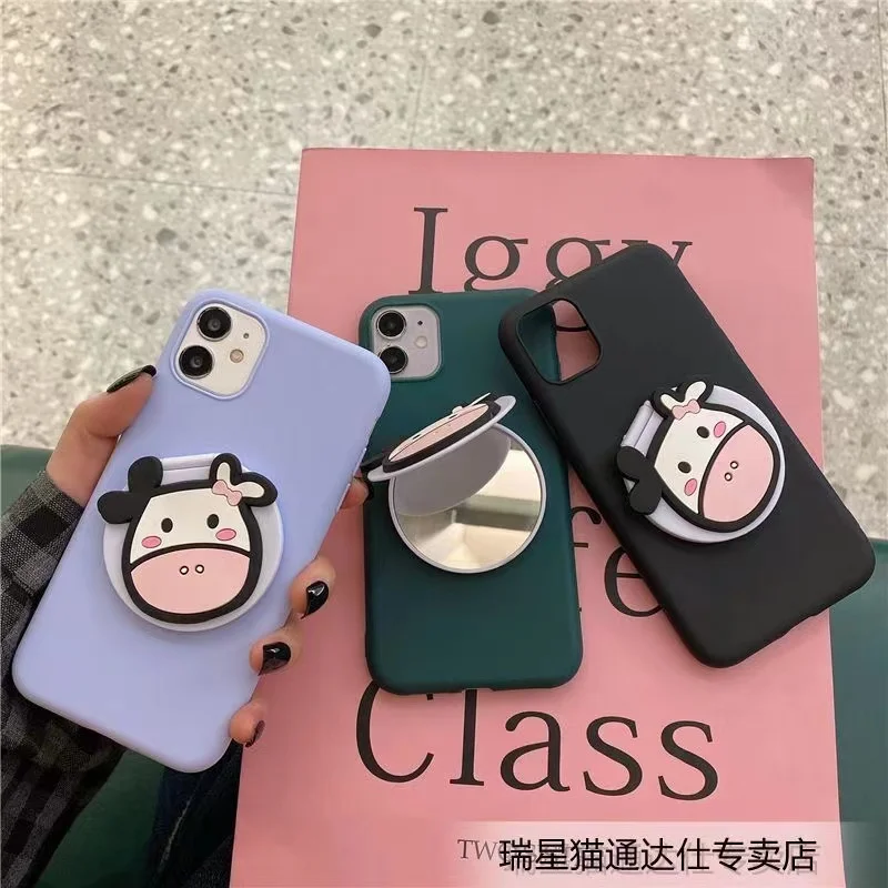 Makeup Mirror Phone Case For Iphone 12 11 Pro Max Cartoon Cover For Iphone  X Xr 6 6s Plus 7 8 Plus 5 5s Xs Max Cover With Strap - Mobile Phone Cases &  Covers - AliExpress