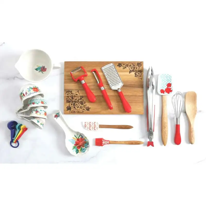 

Bouquet 20-Piece Gadget Set Silicone air fryer liner Air fryer silicone liner Wooden box Roti pan Takoyaki pan Baking tray Plate