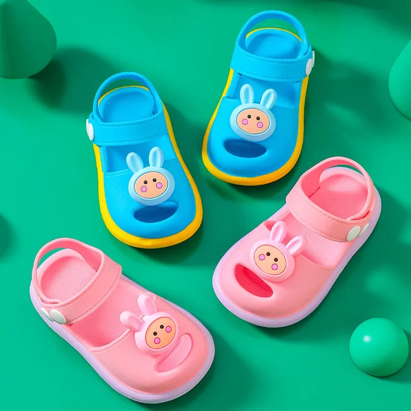 Children's Sandals Soft Bottom Anti-Slip Baby Toddler Boys Girls Summer Cartoon Slippers Comfortable Footwear for Kids
