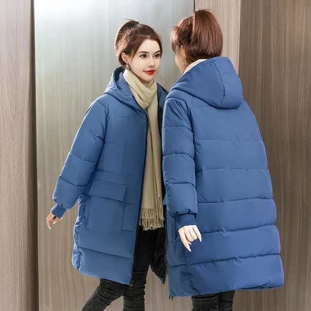 Chaquetas De Invierno Para Mujer Forrado De Felpa Abrigo Con Cremallera  Completa Con Capucha Ropa Exterior De Manga Larga Bolsillos Ajustados