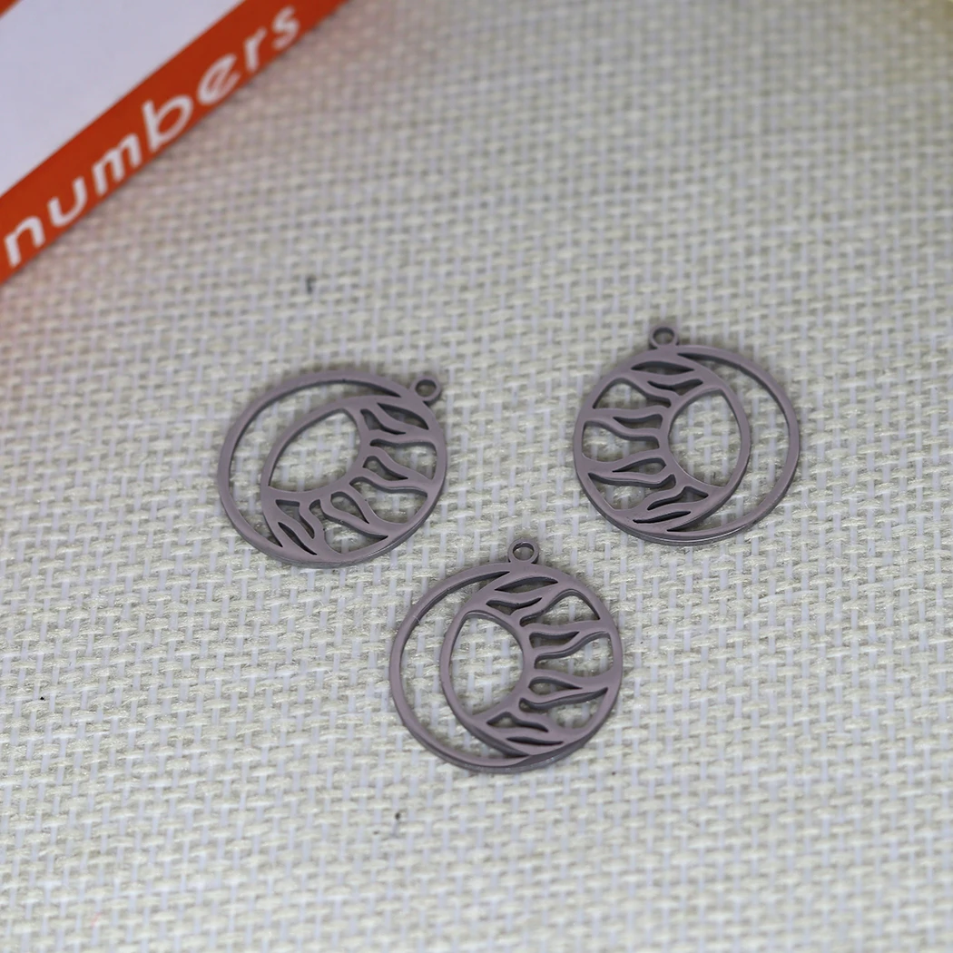 

3 шт./нержавеющая сталь геометрические круглые полые Солнцезащитные креативные Подвески «сделай сам» модные повседневные аксессуары для мужчин и женщин