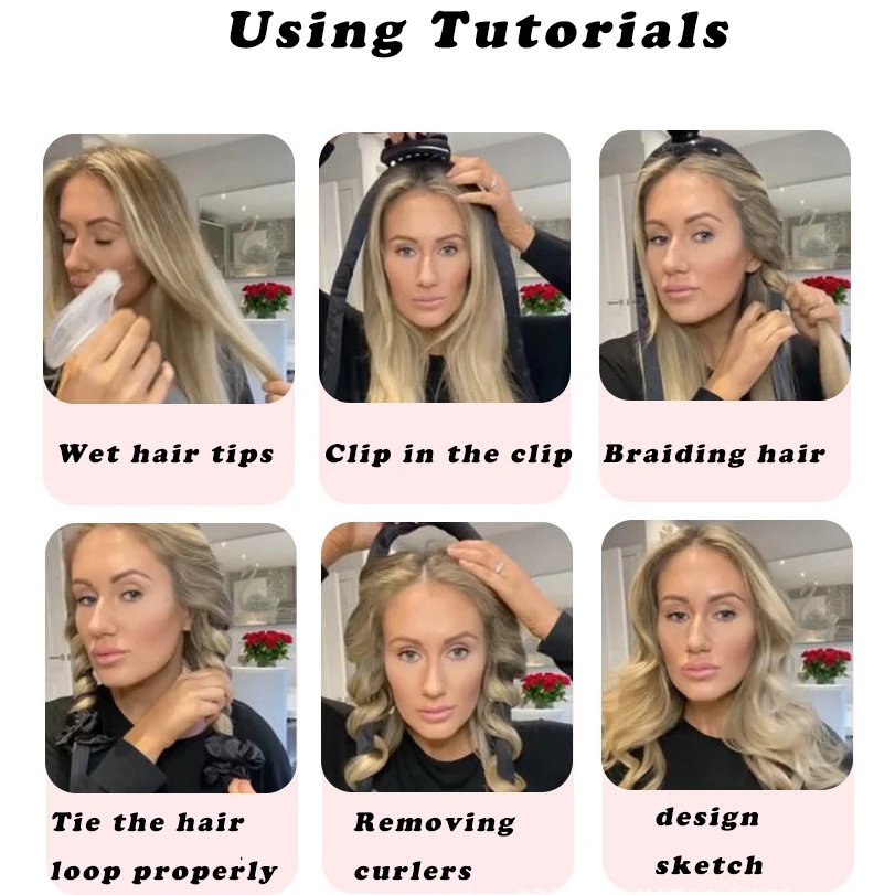 Woman Heatless Curling Rod Heatless Hair Curls Headband Make Hair Soft Shiny Hair Curler Hairdressing Tools Accessories 6