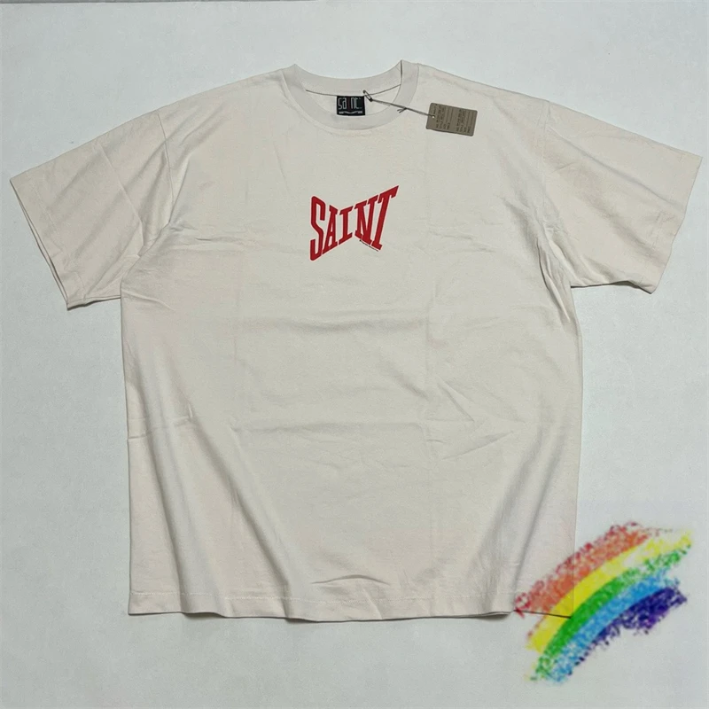 

Футболка Мужская/женская оверсайз с надписью «Saint Letter», 1:1