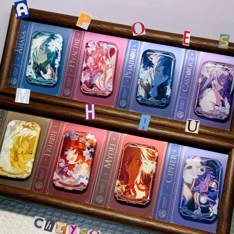 8Pcs/Pack Badge Anaxa Castorice Hyacine Cipher Tribios Aglaea