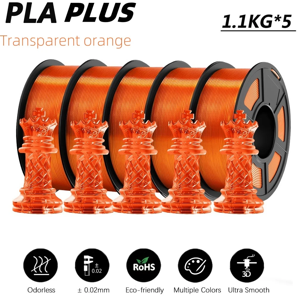 JAYO 3D PETG/PLA/PLA+ Filament 1.75mm Transparent Filament 2 Rolls For ...