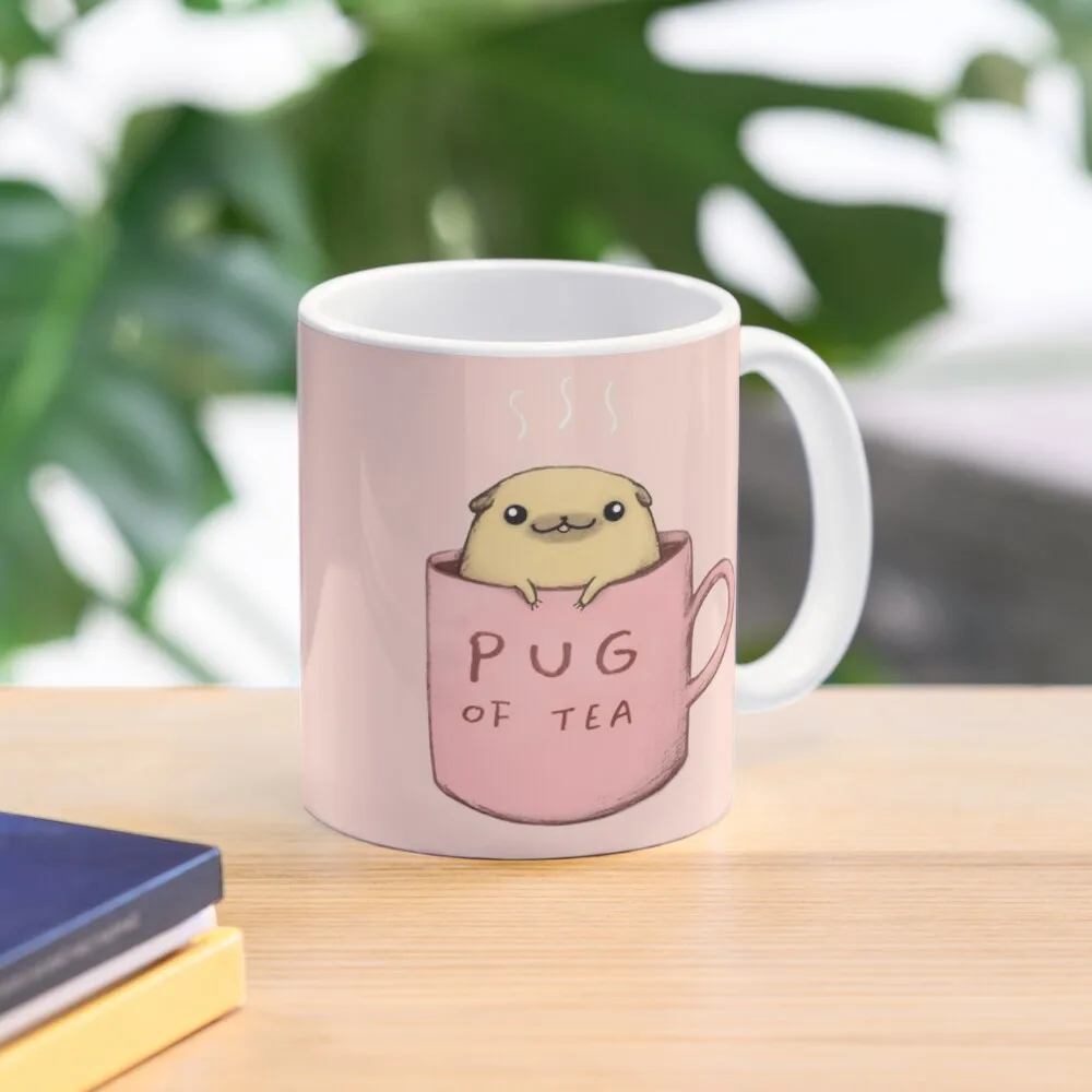 

Pug of Tea Coffee Mug Anime Cups Original Breakfast Cups Cups For Sets Mug