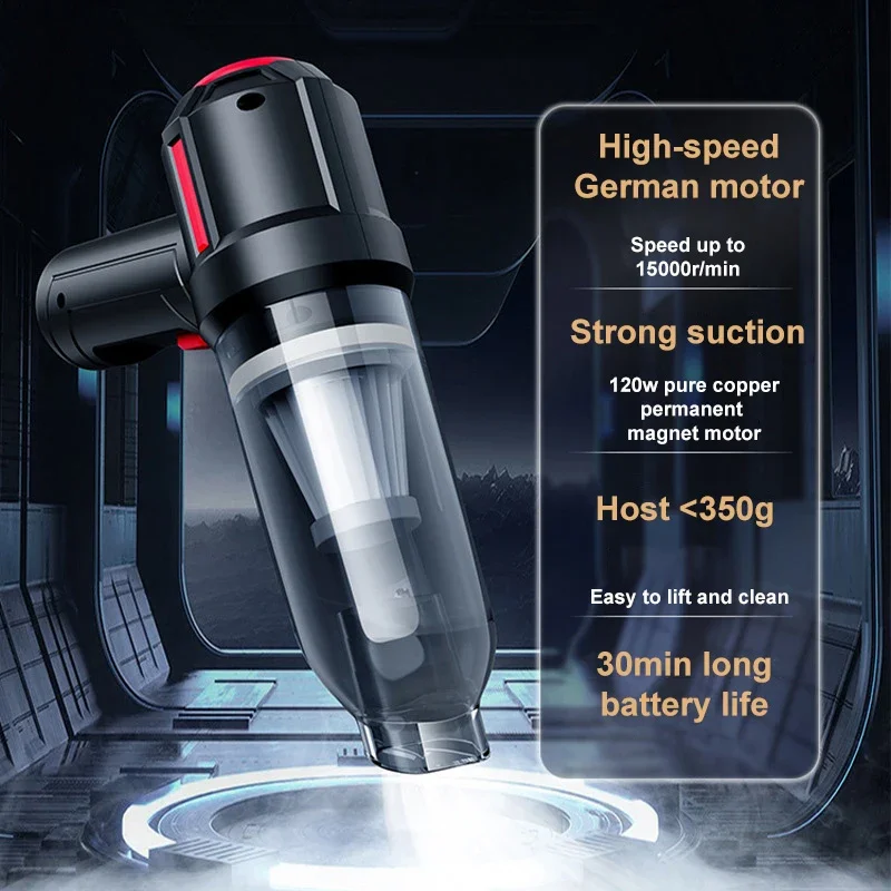 NEW Cordless 90000pa Handheld Vacuum Cleaner Mini Portable Auto Wireless Car Home Power Powerful Dust Suction Accessories Car