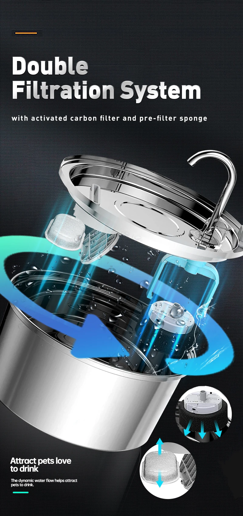 Title 4, Cat Water Fountain Automatic Sensor Circulating...