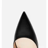 New pointed red sole leather black sexy single shoe versatile thin heel back hollow toe high heels professional women's shoes 5