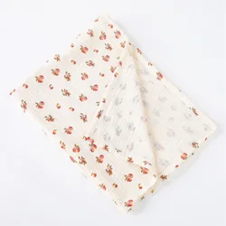 Soft Cotton Muslin Baby Swaddle Blanket and Nap Cover - 80X65cm (E)