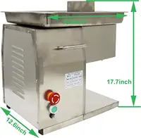 Meat Cutting Machine Commercial Electric Slicer Shredded Diced For Steak Beef Pork Meat With Chimney Feed Inlet Qx 5Mm 2