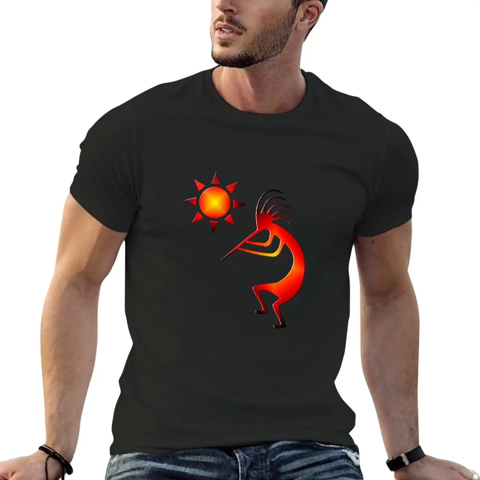 

One Kokopelli #24 T-Shirt boys whites shirts graphic tees quick drying summer clothes t shirts for men cotton
