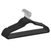 Hangers, 11lbs Load-Bearing, 50 Pack Black Velvet Hangers with 360 Degree Swivel Hook & 0.2 in Ultra-Thin Design, Non-Slip Spac 1