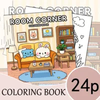 24-Page Premium Adult Picture Book - Cozy Home Design Coloring Book for Colorful Creativity and Skill Enhancement 1