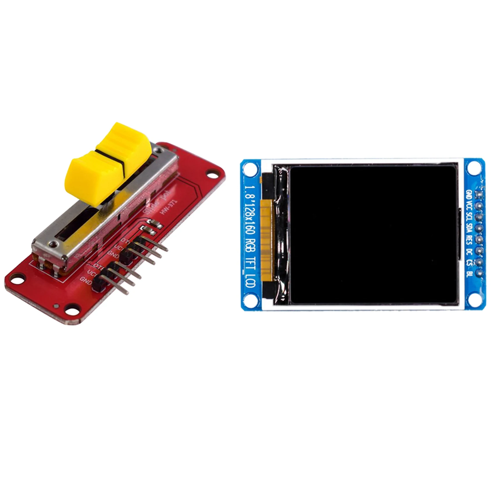 

Mini Slide Potentiometer 10KΩ Linear Module with 1.8 Inch LCD Display Module Full Color SPI TFT LCD Display Module