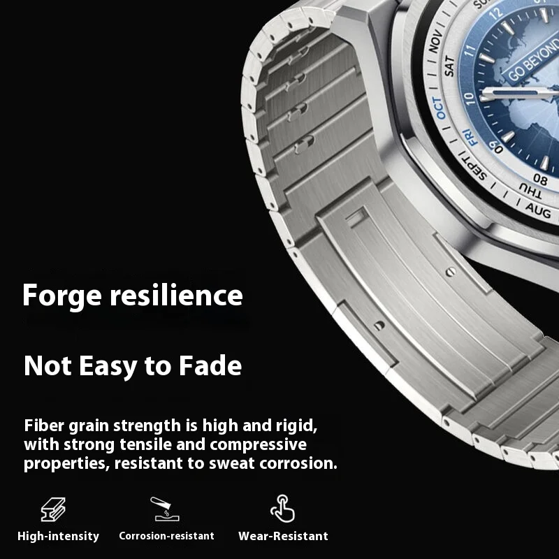 Men's Titanium Strap - Lightweight Stainless Steel Metal Band