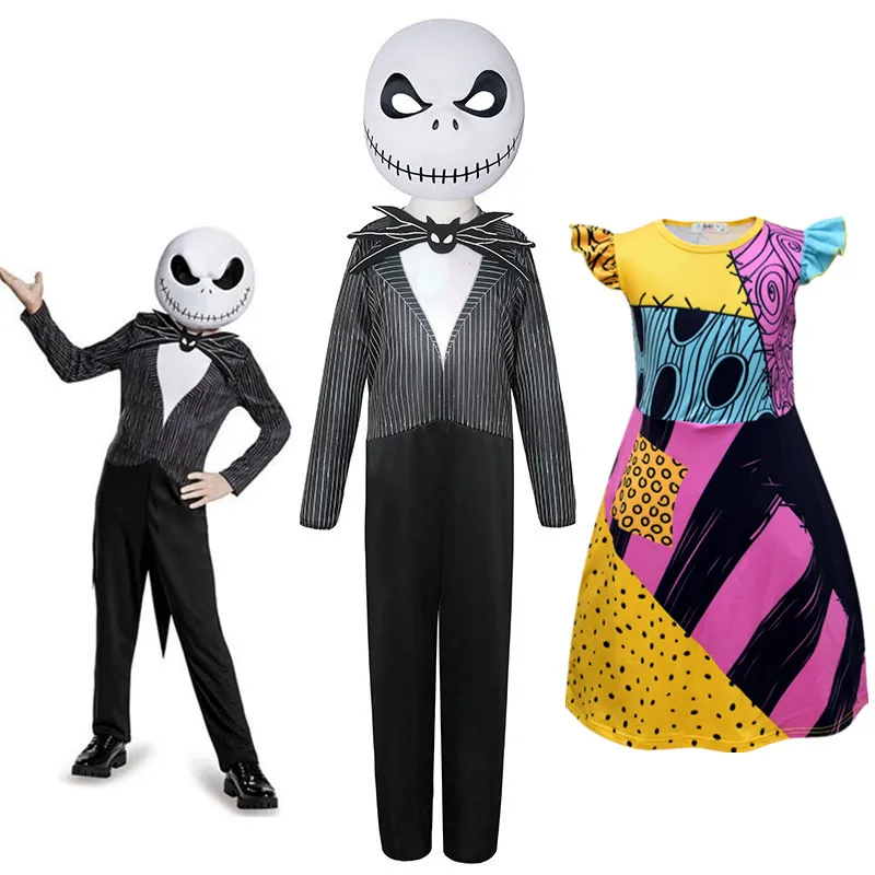 Halloween Scheletro Cosplay J-Jacking Costume Per Bambini Ragazzo Ragazze Divertente Horror Spaventoso Festa Di Compleanno Costume Di Natale Maschera 