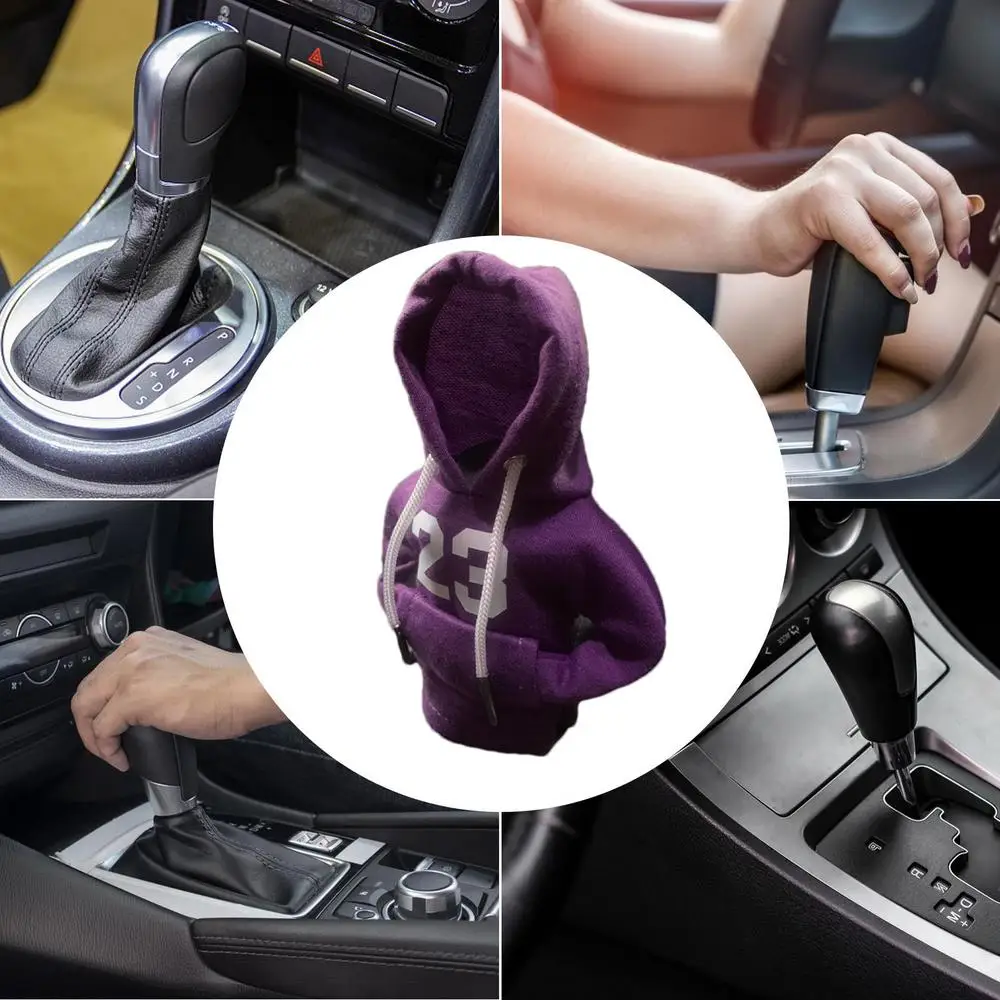 Eye-catching Styles Car Shift Knob Hoodie Funny Gear Stick Hoodie Anti Slip Shifter Sweater For Car accessories