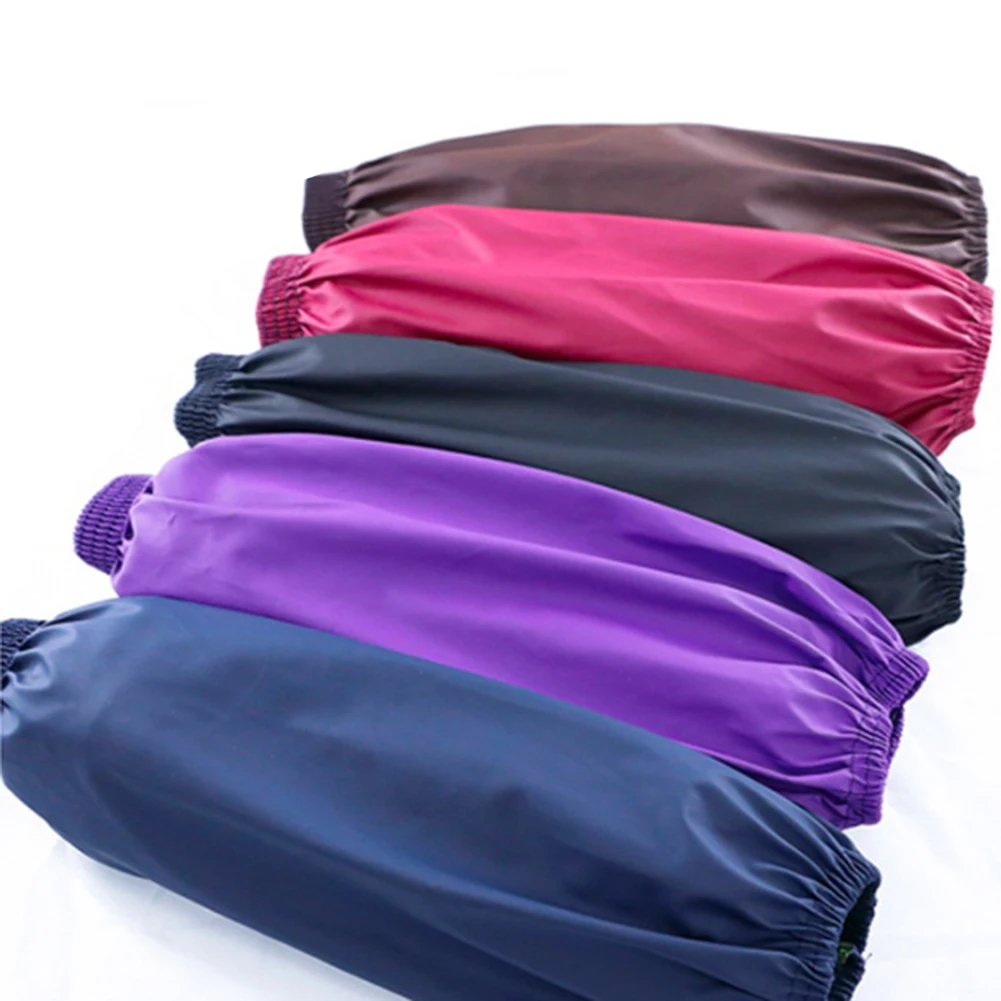 1 Pair PU Oversleeve Waterproof Oilproof Home Kitchen Cleaning Accessories Waterproof Sleeves Adult Arm Sleeves waterproof oversleeves