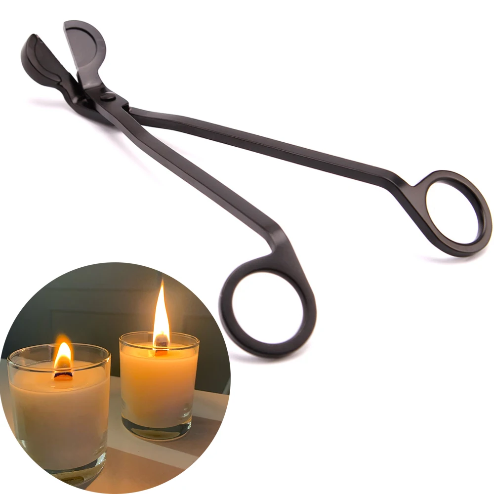 Candle Wick Trimmer Stainless Steel Candle scissors trim wick Cutter  Snuffer Round head 18cm Black Rose Gold Silver Red Bronze - AliExpress