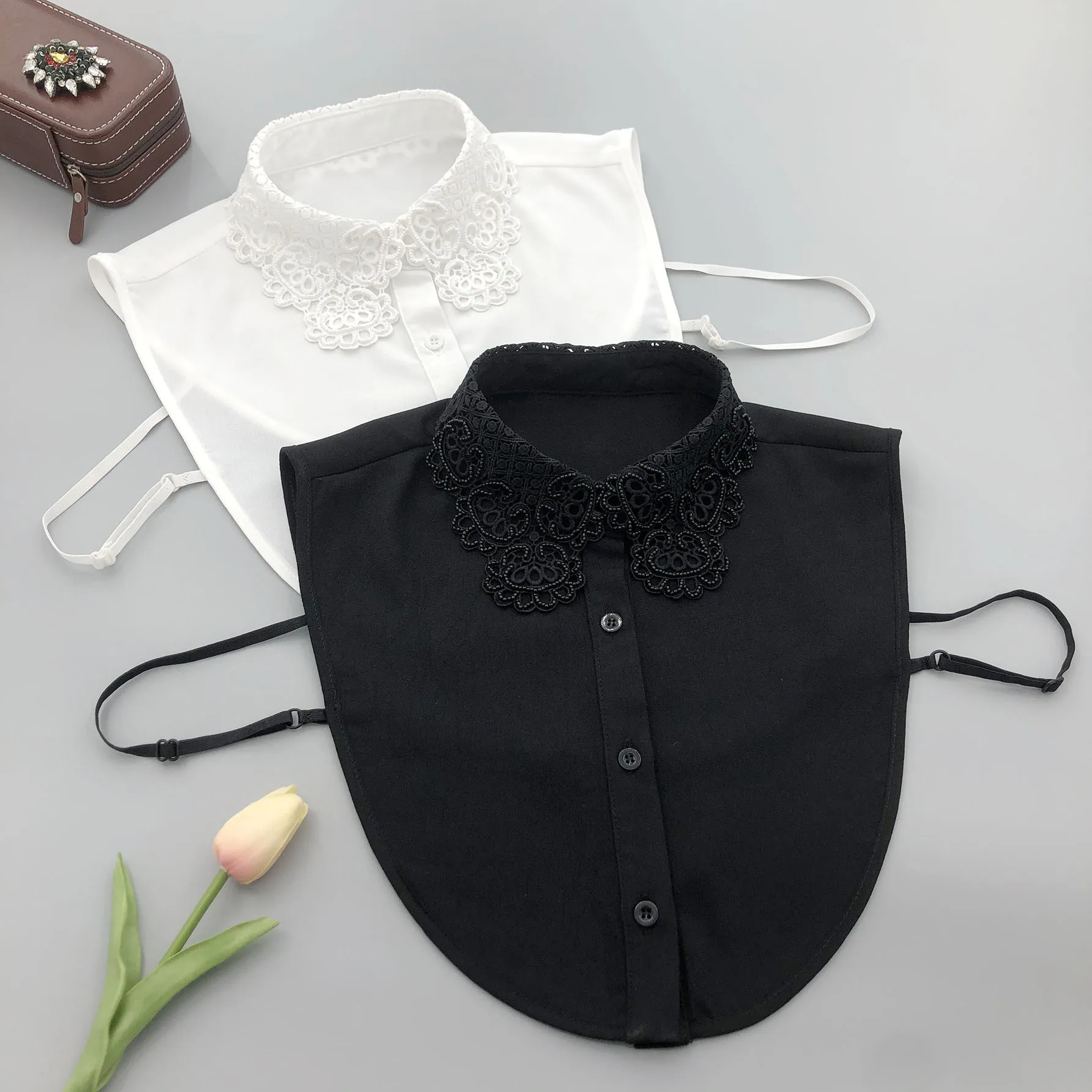 

Women Formal Dress Lapel Fake Collar Female White Shirt Detachable Collar Sweater Suits Removable Half Shirt False Collar