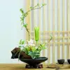 Flower Frog Japanese Ikebana Set Desktop Ceramic Bowl Vase with Kenzan Needle Flower Arrangement Holder for Living Room Bedroom 2