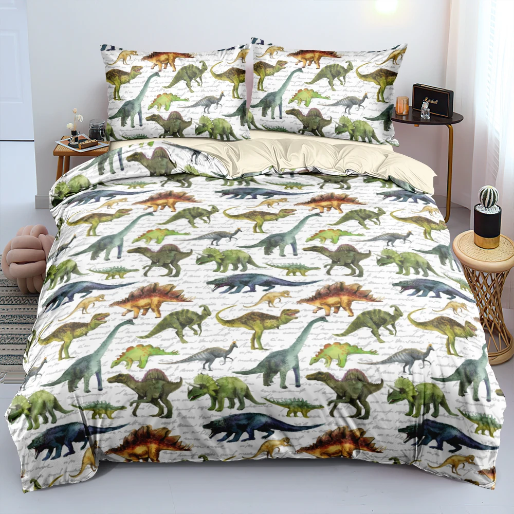 

3D Digital Dinosaurs Comforter Bedding Sets Animal Duvet Cover Set Single Double King Size 220x240cm Bed Linen Home Textile
