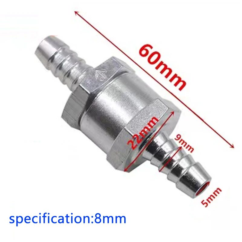 Valvola Di Non Ritorno Carburante 10mm - In Alluminio, Con 4 Morsetti