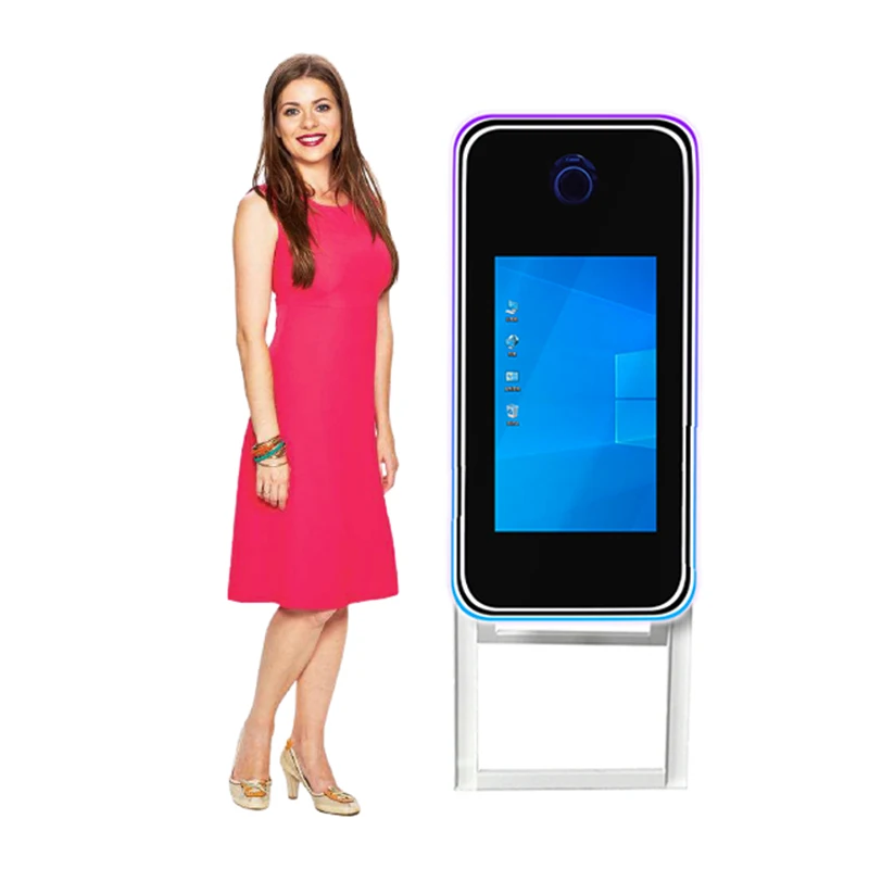 

New selfie photo booth mirror photo booth magic mirror photobooth machine led frame mirror photo booth