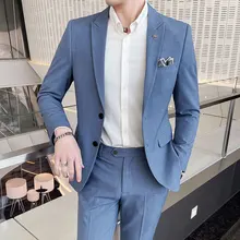 coat pant in blue