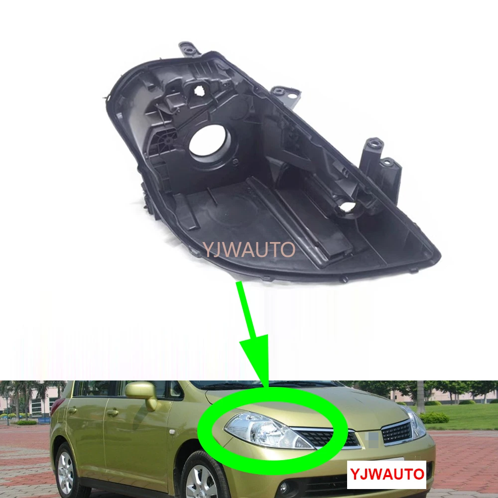 

Налобный фонарь для Nissan Tiida 2005 ~ 2007, налобный фонарь, база, задняя база, замена, автомобильный держатель передней лампы, Задняя опора