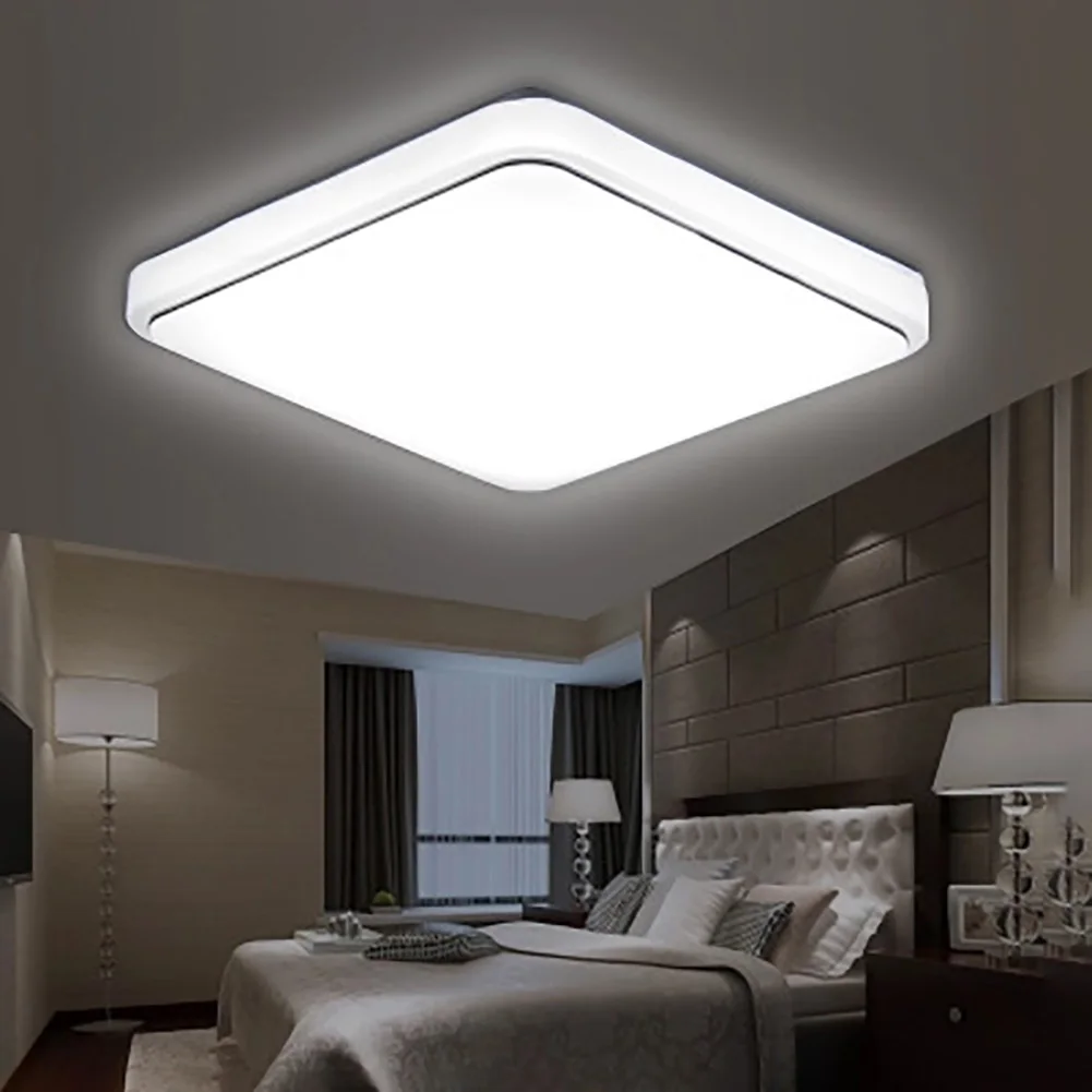 

Низкое энергопотребление, декоративная потолочная лампа, квадратная, для офиса, кухни, без вспышки, для дома, гостиной, кабинета, яркая лампа для спальни