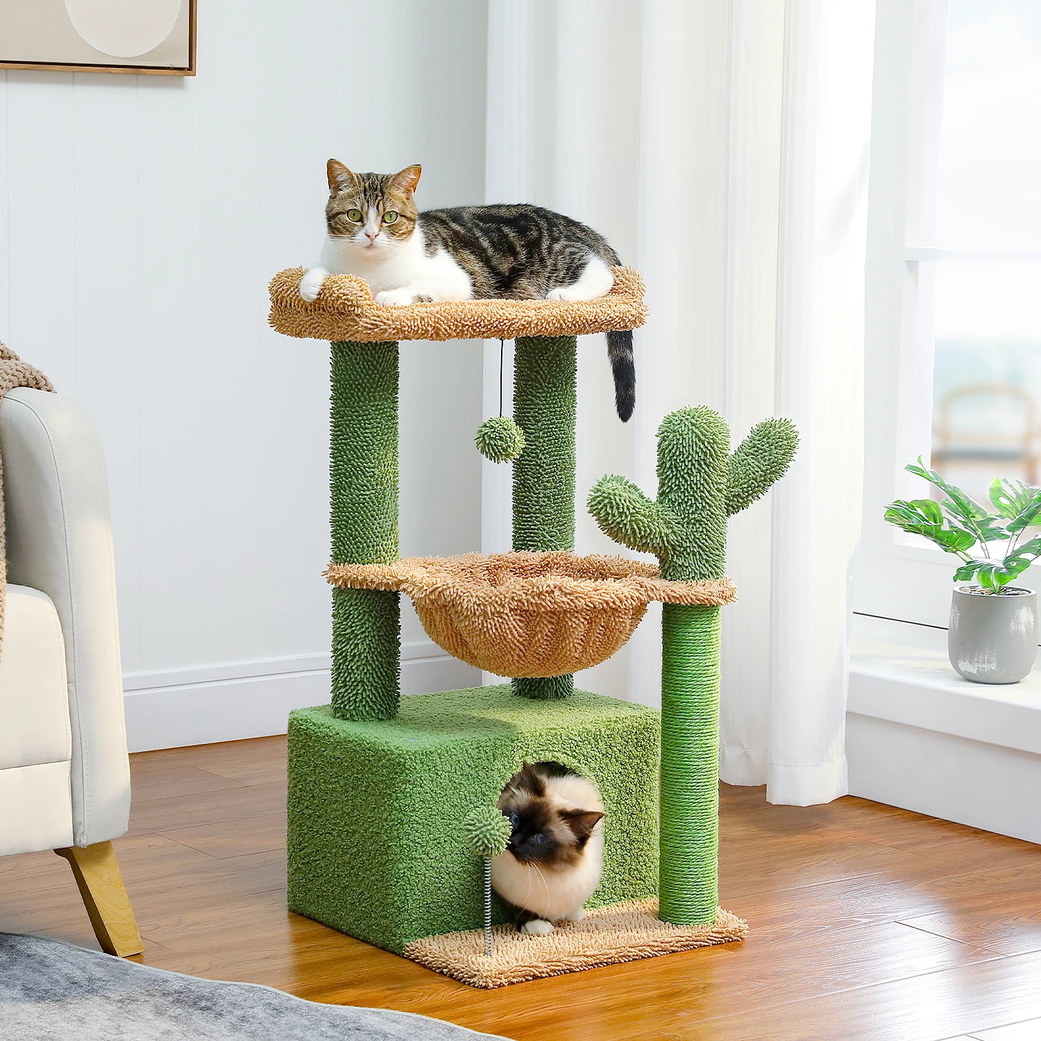 4-in-1 Cactus Cat Tree 1
