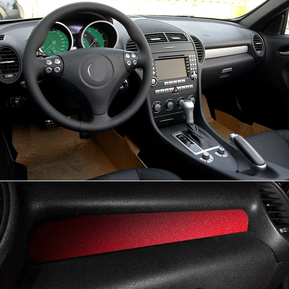 For Mercedes SLK R170 R171 2004-2010 Car-Styling Carbon Fiber Car Interior Center Console Color Change Molding Sticker Decals