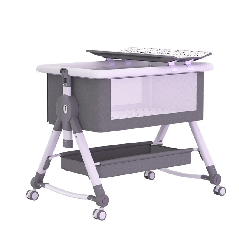 

Zl Multi-Function Baby Bed Movable Splicing Bed Foldable Portable