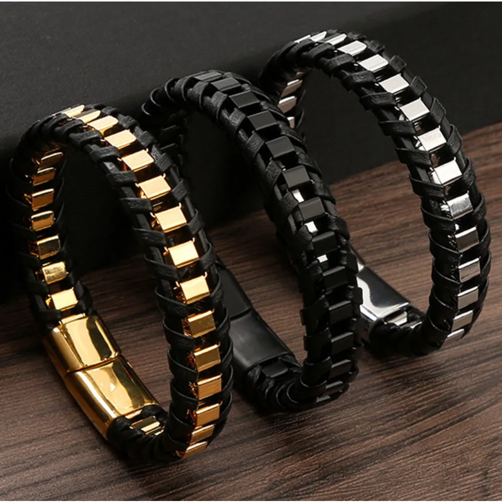2 Stück Edelstahl-Venice-Herrenarmband_voghion.com