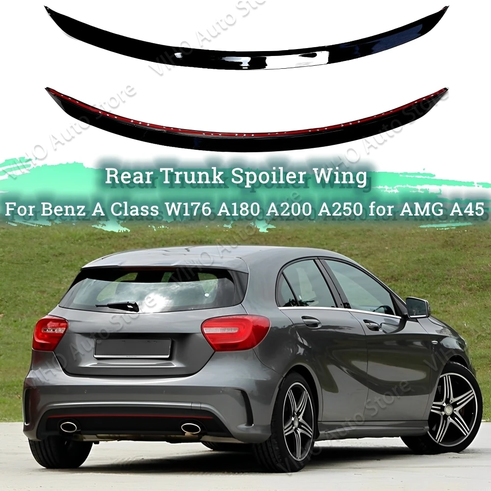 For Mercedes Benz A Class W176 A160 A180 A200 A250 A260 A45 2013 2014 2015 2016 2017 2018 Hatchback Rear Spoiler Roof Wing Black