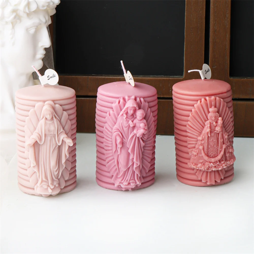 Jesus & Virgin Mary Silicone Candle Mold – Resin/Plaster Candle Mold S94e5a3eac8184afcb0506658f60f21f8v