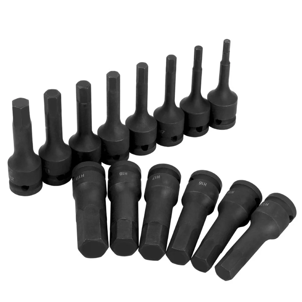 

3pcs 80mm Length 12.5mm Drive Socket Adapter Spanner Socket Converter Hex Head Air Wrench Socket Wrench Adapter Repair Tools