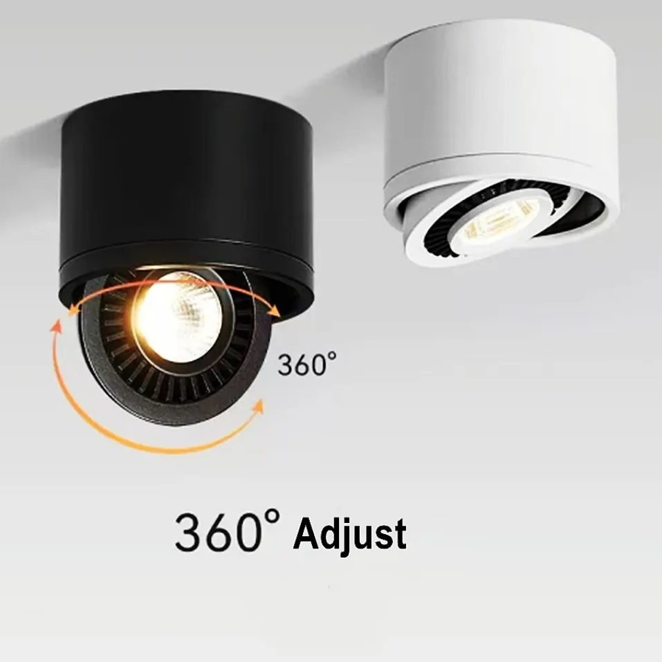 LED 통 COB 디밍 가능 7W 12W 15W 20W 30W 표면 장착형 LED 천..
