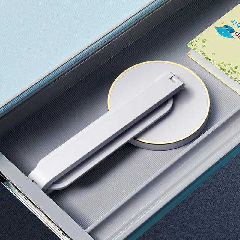 LED 시계 테이블 램프, USB 충전식 조도 조절 데스크 램프, 플러그인 LED 라이트, 접이식 눈 보호 독서 야간 조명