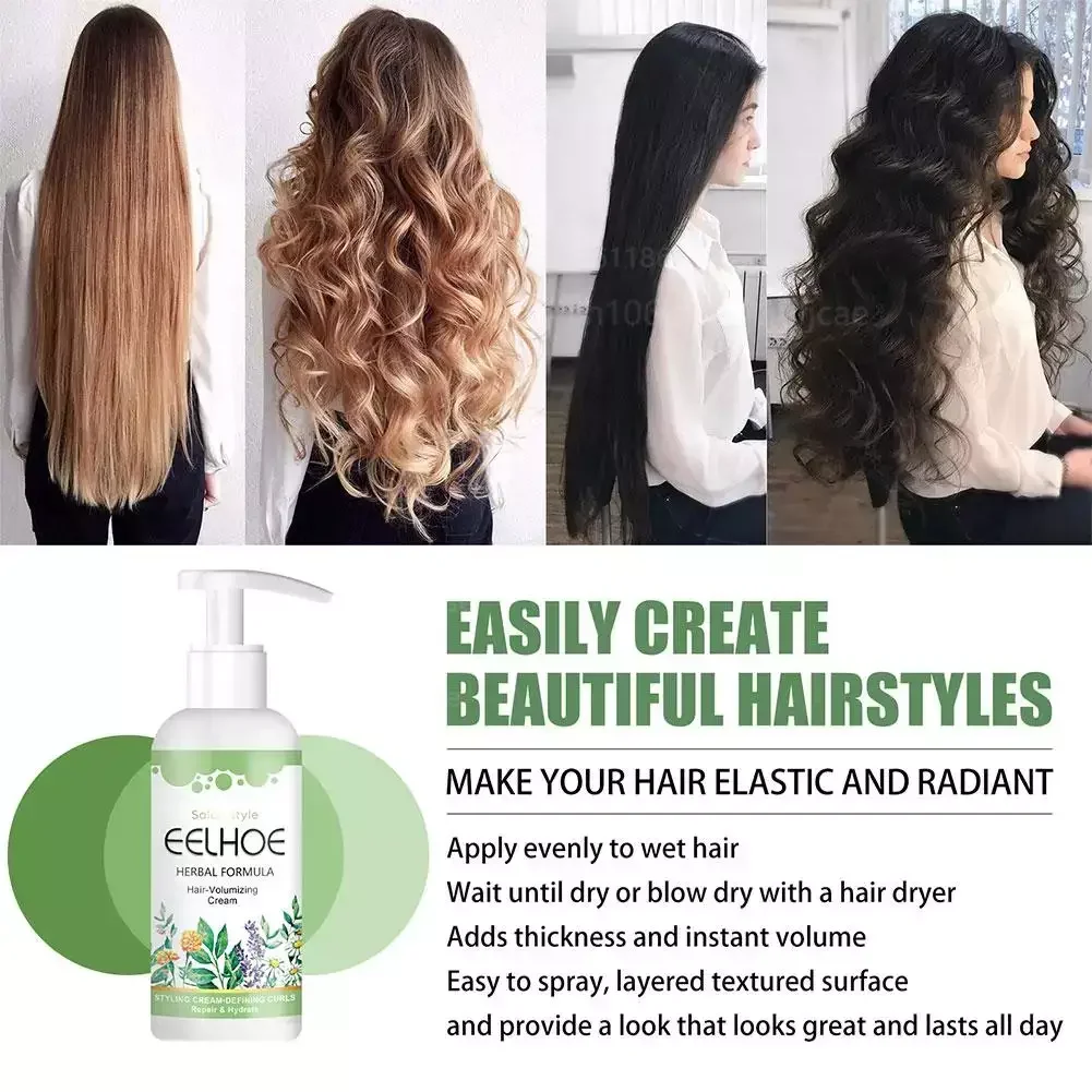 Hair-volumizing Cream Bouncielock Boost Defining Cream Curly Hair Volumizing Shiny Curls Long Hair Care Creme Para Cabelos