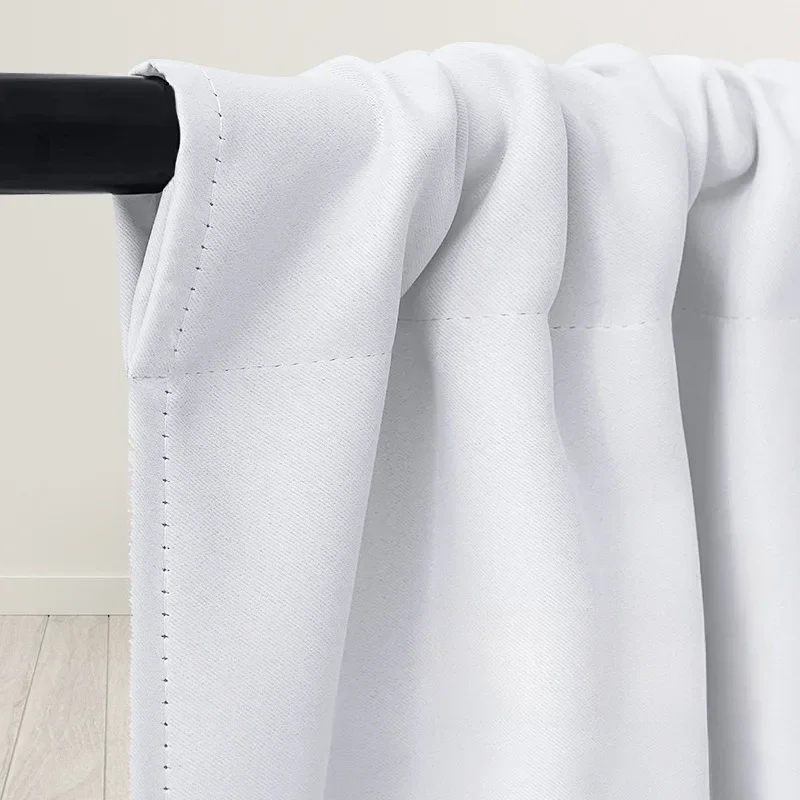 1pc Blackout Short Curtain, Solid Color Curtains for LivingRoom, Bathroom, Kitchen Use 2