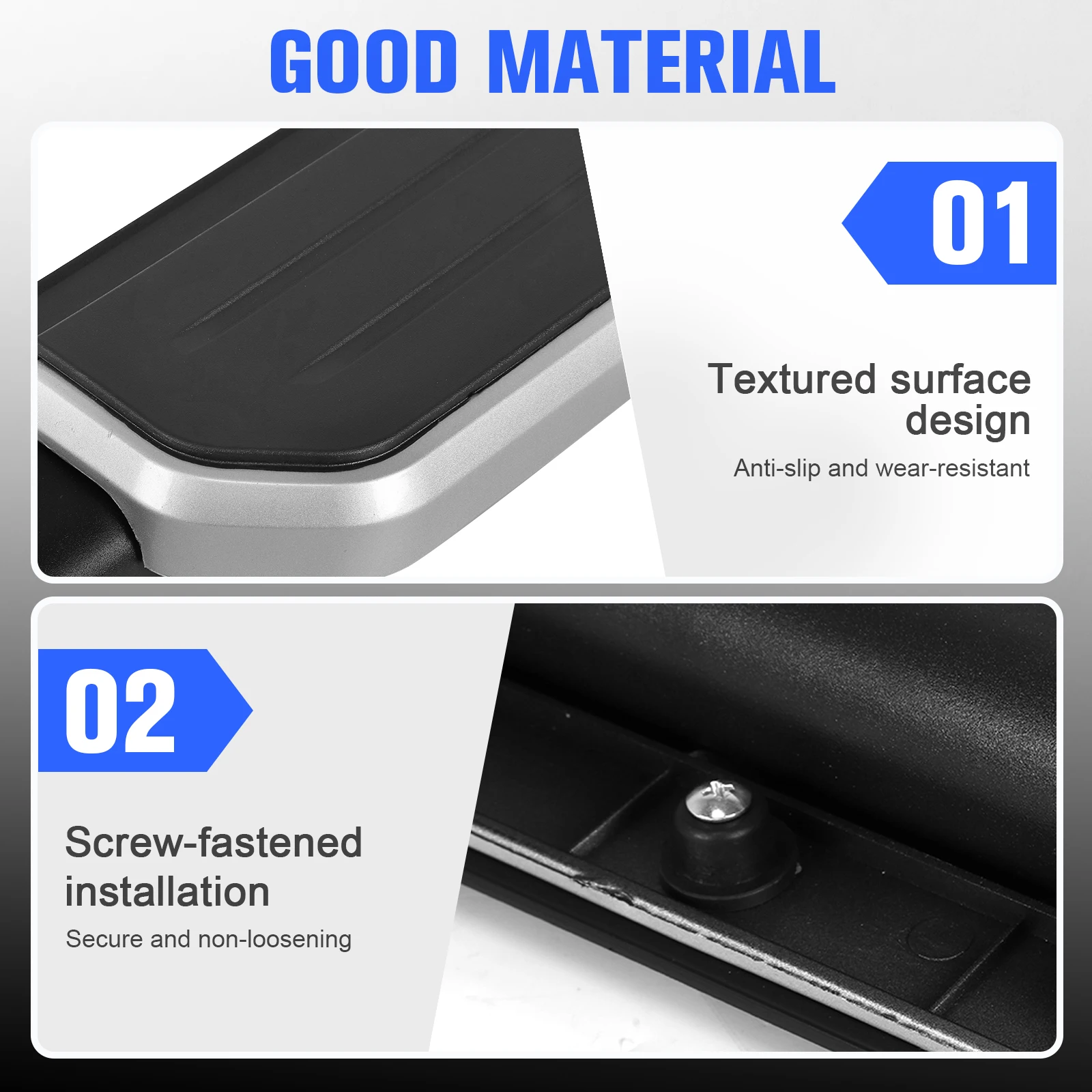 Pickup Truck Side Steps Wear-Resist Side Running Board High Load-Bearing Door Side Step Rail Bar for 2020-24 Land Rover Defender