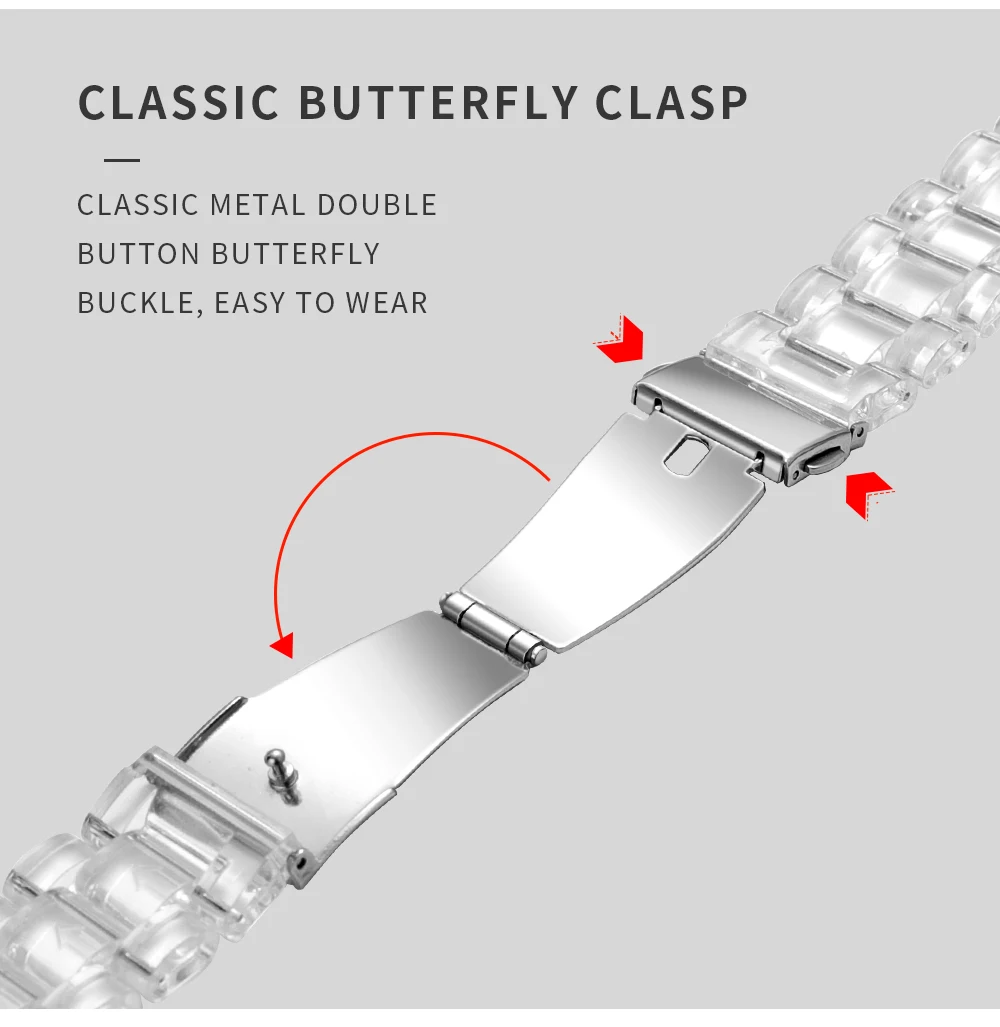 Colorful Transparent Watch Strap - Vibrant Bracelet Accessory