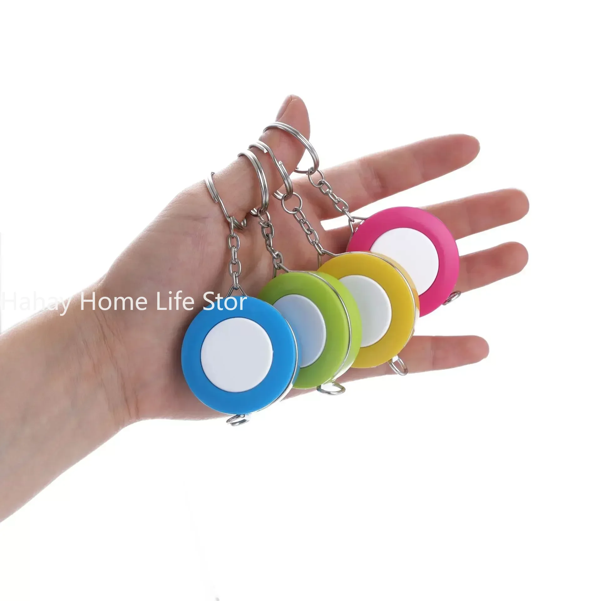 Practical Candy Color Keychain Tape Measure 1.5 Meters Quantity Clothing Size Tape Measure Small tape measure