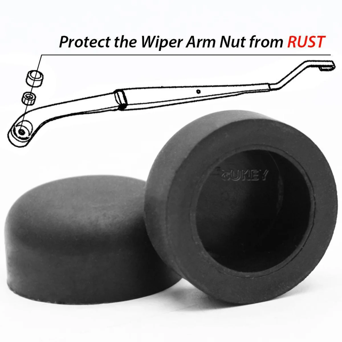 Wiper Front Wiper Arm Nut Cover Cap Bolt for Honda Accord 2003-2019 Jazz Ridgeline Civic Odyssey Pilot CRV 91611-SDA-A00