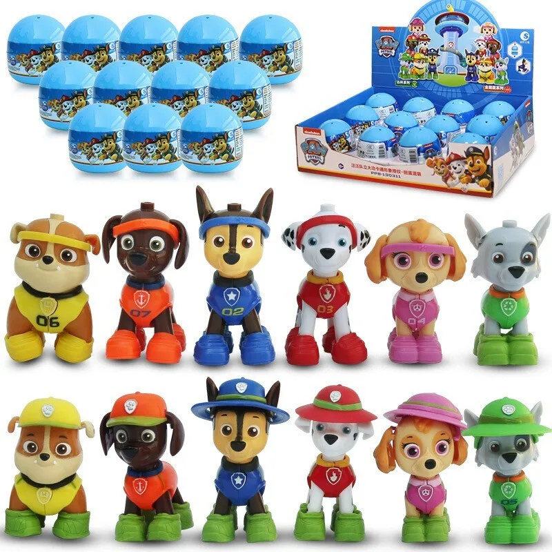 PAW Patrol Assembling Building Blocks Transforming Little Dogs Twisting 6PCS Set Egg Models Giving Children Toys As Gifts